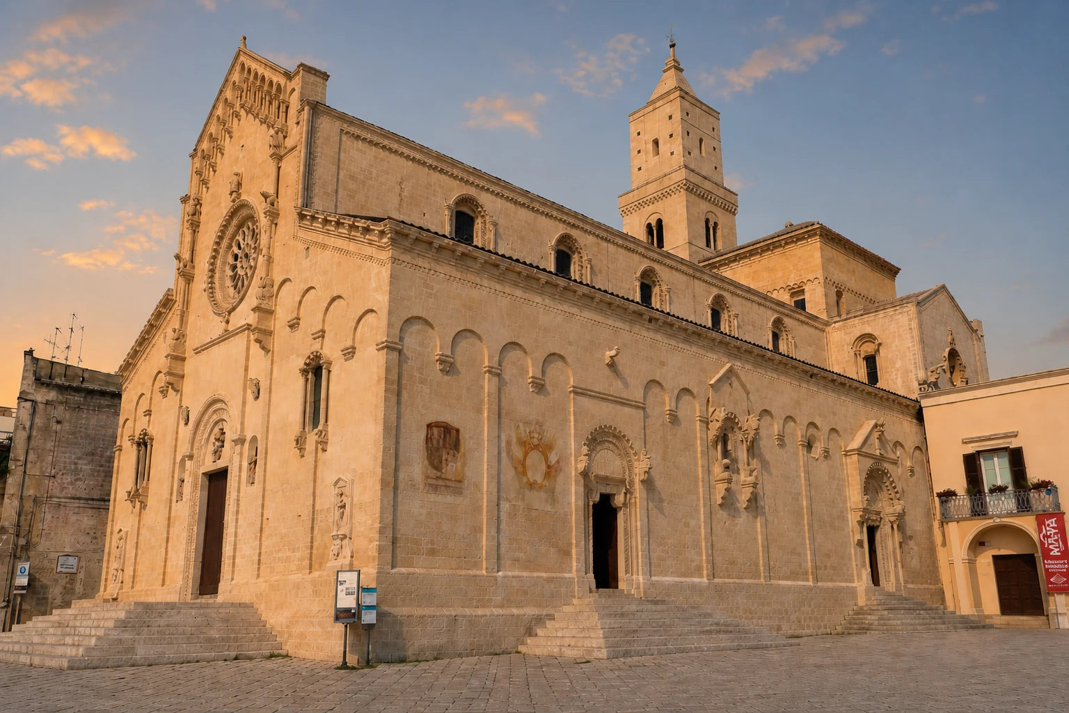 cattedrale di Matera al tramonto