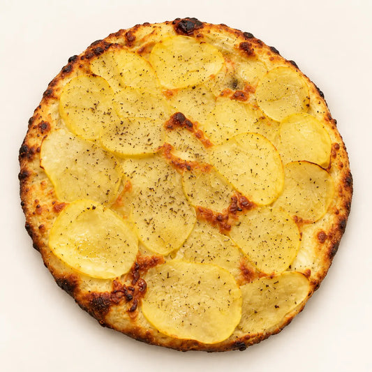 Focaccia alle patate di Matera vista dall'alto - Panificio Perrone