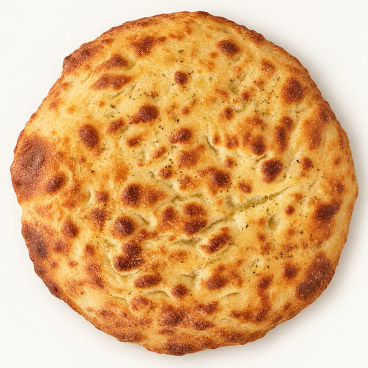 Focaccia bianca di Matera vista dall'alto - Panificio Perrone